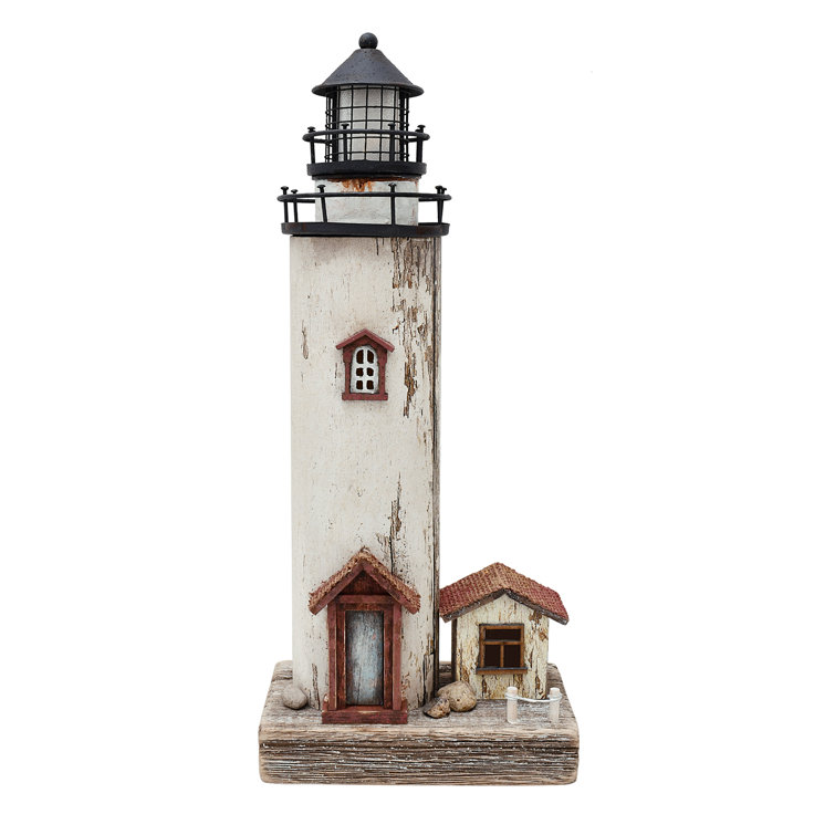 Breakwater Bay Nautical Lighthouse Table Decorations LED Lighthouse